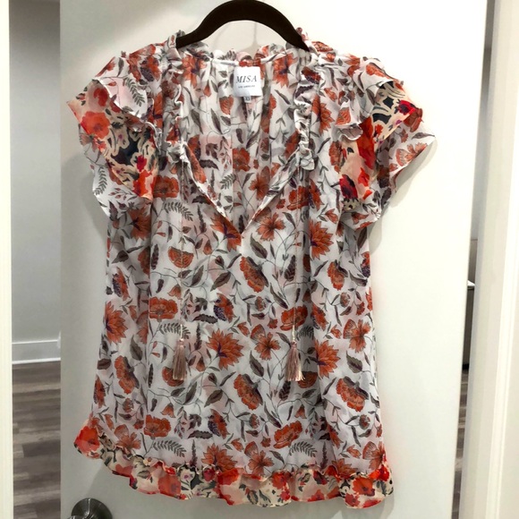 Misa Los Angeles, floral short sleeve top! Brand new🌺 - Picture 3 of 7